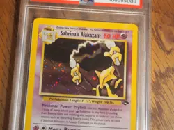 Pokemon 2000 1st Edition Gym Challenge Sabrina's Alakazam rare holo card PSA 9 - Image 2