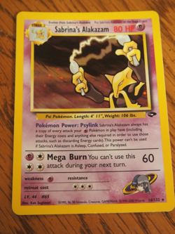 Pokemon 2000 1st Edition Gym Challenge Sabrina's Alakazam rare holo card PSA 9 - Image 4