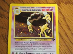 Pokemon 2000 1st Edition Gym Challenge Sabrina's Alakazam rare holo card PSA 9 - Image 5