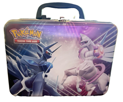 Pokemon 2022 TCG Trading Card Game Lunch Box Organizing Card Tin Dialga & Palkia - Image 1
