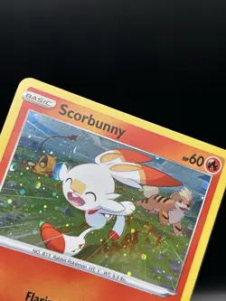 Scorbunny SWSH244 (swirl) - Pokemon Sword & Shield Black Star Promo Card - NM - Image 2