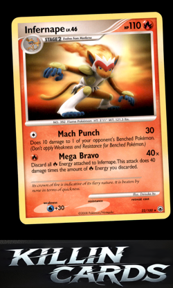 Infernape 22/100 Pokemon Rare Majestic Dawn Card LP - Image 1