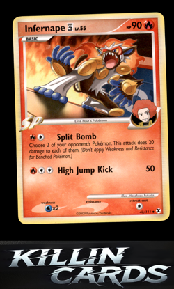 Infernape E4 43/111 Pokemon Uncommon Rising Rivals Card LP - Image 1