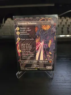 Summon: Bahamut M0356 (Borderless) Magic The Gathering Final Fantasy NM - Image 1