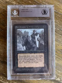 MTG Alpha Black Knight, BGS Graded, Authentic, Magic the Gathering - Image 1