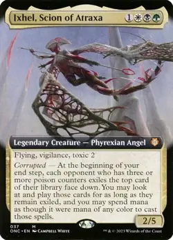 Ixhel, Scion of Atraxa - Extended Art Phyrexia: All Will Be One Commander LP MTG - Image 1