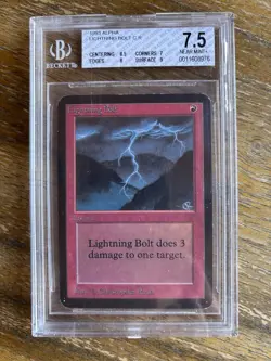 MTG Alpha Lightning Bolt, BGS 7.5, Graded, Magic The Gathering - Image 1