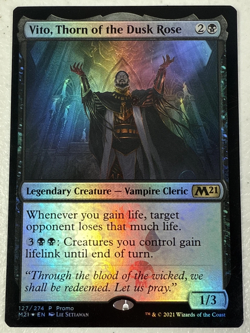 Vito, Thorn of the Dusk Rose #127 - NM MEDIA RESALE PROMO FOIL Core Set 2021 MTG - Image 1