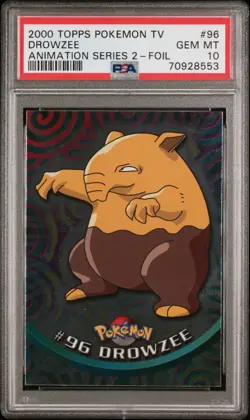 PSA 10 2000 Pokemon TV Animation Series 2 Foil #96 Drowzee Pop8 - Image 1