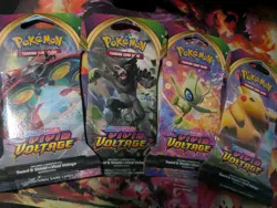 Pokemon TCG - Vivid Voltage Sleeved Booster Pack Art Bundle (Set Of 4) Sealed - Image 1