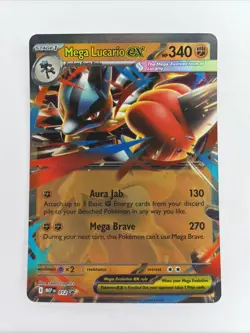 Mega Lucario EX 012 Black Star Promo Pokemon Mega Evolution (Standard Size) NM+ - Image 1