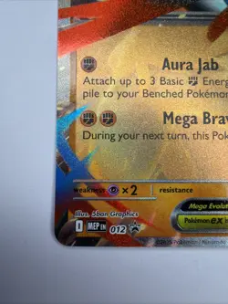 Mega Lucario EX 012 Black Star Promo Pokemon Mega Evolution (Standard Size) NM+ - Image 4