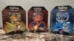 Pokemon Hidden Fates Tin Box Booster Promo Set Raichu Charizard Gyarados 2019 - Image 1