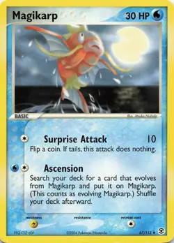 POKEMON Magikarp #67/112 Normal FireRed & LeafGreen NM - Image 1