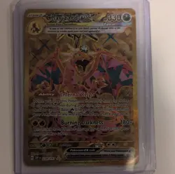 Pokemon Charizard 228/197 gold card - Image 1