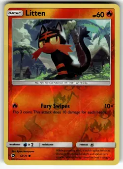 Litten 12/70 Dragon Majesty LP Pokemon Card TCG - Image 1