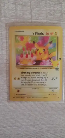 Birthday Pikachu Holo 24 Celebrations Classic Collection Pokemon 2021 NM - Image 1