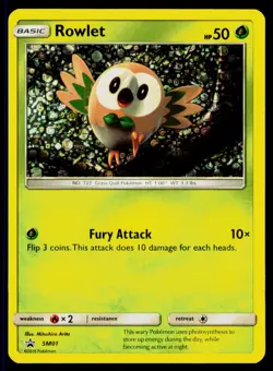 NM Rowlet - #SM01 SM Promos Promo Pokemon Holo - Image 1