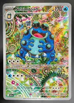 2025 Pokemon Black Bolt Seismitoad Illustration Rare #105/086 - Image 1