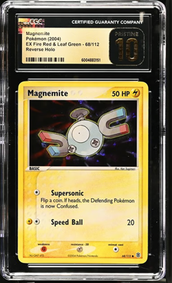 CGC 10 PRISTINE Magnemite EX Fire Red & Leaf Green 68/112 Reverse Holo Pokemon - Image 1