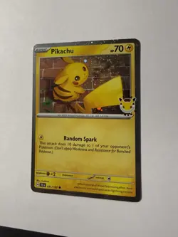Pokemon Day 30th Anniversary - Pikachu 051 /162 Stamped 2026 Promo NM WITH SWIRL - Image 3