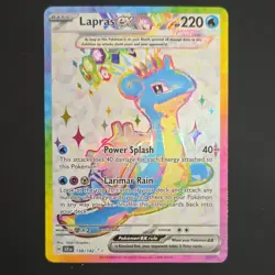 Pokemon TCG Lapras ex Sv07: Stellar Crown 158/142 Rare Holo EX 220HP - Image 1