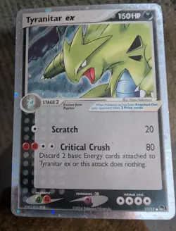 Pokemon Tyranitar ex Ultra Rare Holo 150 HP POP Series 1 017/017 Pokemon TCG - Image 1