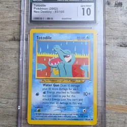 Pokemon TCG Totodile Neo Destiny 85/105 CGC 10 GEM MINT 2002 Unlimited English - Image 1