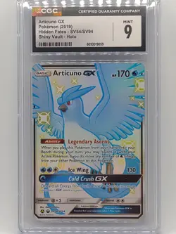 Pokemon 2019 Hidden Fates Articuno GX SV54/SV94 Shiny CGC 9 Mint - Image 1