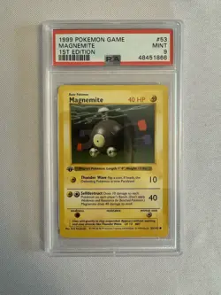 1999 Pokemon 1st Edition Shadowless Magnemite Base Set 53/102 - PSA 9 Mint! WOTC - Image 2