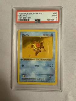 1999 Pokemon - 1st Edition Shadowless Staryu - Base Set 65/102 - PSA 9 Mint!! - Image 1