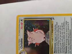 Pokemon Clefable 5/130 Base Set 2 Holo scratches on foil - Image 3