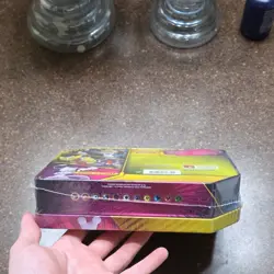 Pokemon Tag Team Mewtwo & Mew Tin TCG 2019 Purple Yellow Metal Booster Packs - Image 4