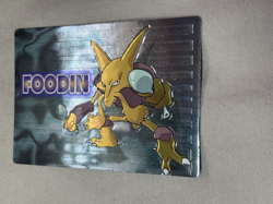 1999 Pokemon Japanese Meiji Embossed Promo Foil Alakazam/Foodin Mint NP - Image 2