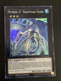 Yugioh Card TCG Number 47: Nightmare Shark CT11-EN004 Super Rare Limited Ed NM - Image 1