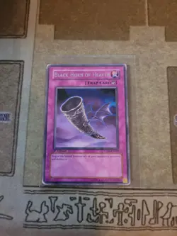 YUGIOH TCG BLACK HORN OF HEAVEN CDIP-EN060 RARE 1ST EDITION MP - Image 1