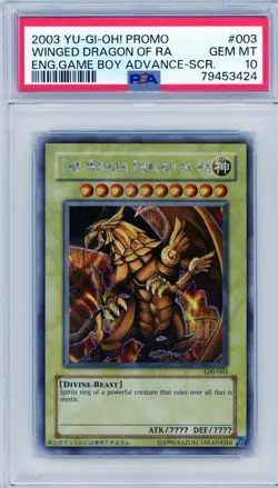 2003 Yu-Gi-Oh! The Winged Dragon Of Ra Promo #003 PSA 10 Gem Mint - Image 1