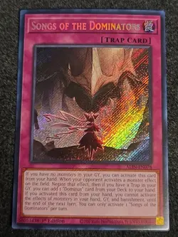 Songs of the Dominators ALIN-EN078 Secret Rare 1st Ed Near Mint 1st Ed Yu-Gi-Oh! - Image 1