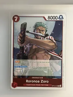 One Piece CCG Roronoa Zoro OP14-015 Rare Foil Holo Card TCG English - Image 1