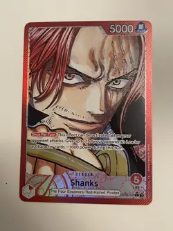 ONE PIECE SHANKS OP09-001 LEADER ALT ART EMPERORS IN THE NEW WORLD ENGLISH - Image 1