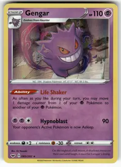 Gengar SWSH01: Sword & Shield Base Set Holo Rare,Holo Pokemon NM - Image 1