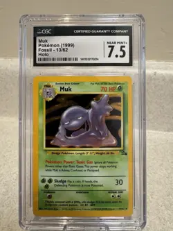 Pokemon Muk 13/62 Fossil Holo CGC 7.5 - Image 1