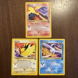 Pokemon Black Star Promo WOTC Lot Zapdos 23 Articuno 22 Moltres 21 - MP - Image 1