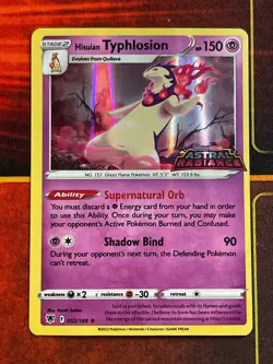 Hisuian Typhlosion 052/189 Pokemon Astral Radiance Stamped Gamestop Exclusive - Image 1