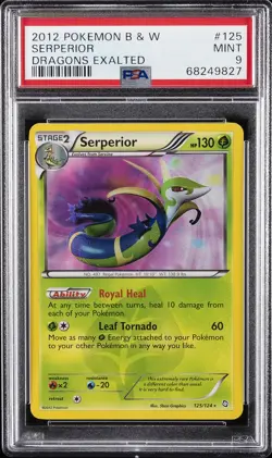 2012 POKEMON B&W DRAGONS EXALTED #125 SERPERIOR PSA 9 - Image 1