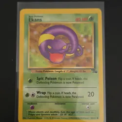 Pokemon TCG Ekans 46/62 Fossil 1st Edition Basic 40HP Common Regular - Image 1