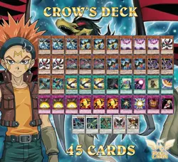 YuGiOh 5D's! Complete Crow Hogan Deck! Armor Master + Black Winged Drago + Bonus - Image 1