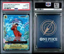 2024 ONE PIECE OP08-TWO LEGENDS TREASURE RARE #109 MONKEY D. LUFFY PSA 10 - Image 2