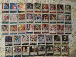 One Piece TCG Japanese Lot ×43 Foils And Leaders (No Duplicates) - Image 1