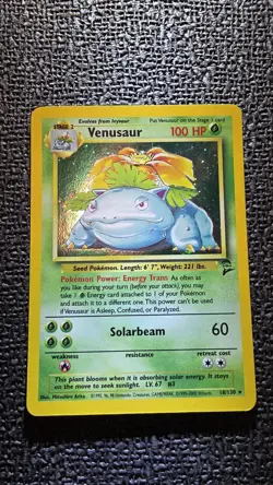 Pokemon Venusaur 015/102 Base Set 2 Holo Rare 100 HP English Card - Image 1